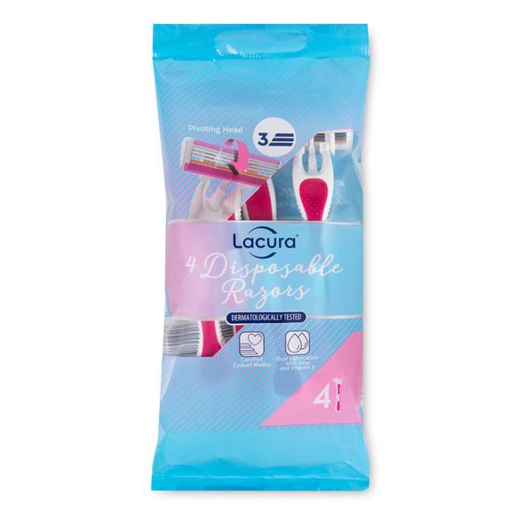 Lacura Female Disposable Razors 4 Pack